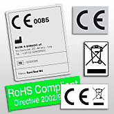 etichette per marcatura CE - RAEE - ROHS